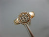 ESTATE .35CT DIAMONDS 14KT ROSE GOLD CLUSTER FLOWER HALO FRIENDSHIP PROMISE RING