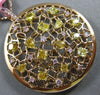 ESTATE 2.75CT FANCY MULTI COLOR DIAMOND 18KT ROSE GOLD CIRCULAR FLOATING PENDANT