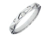 ESTATE .17CT DIAMOND 14KT WHITE GOLD 3D FIVE STONE ETOILE SWIRL ANNIVERSARY RING
