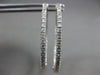 ESTATE 1.65CT DIAMOND 14K WHITE GOLD 3D CLASSIC INSIDE OUT HOOP HANGING EARRINGS