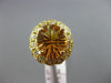 ESTATE LARGE 4.17CT DIAMOND & AAA CITRINE 14KT YELLOW GOLD 3D OVAL COCKTAIL RING