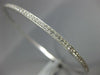 1.55CT DIAMOND 18K WHITE GOLD ROUND INFINITY MILGRAIN ETERNITY BANGLE BRACELET