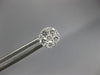 ESTATE LARGE .75CT ROUND DIAMOND 18KT WHITE GOLD CLASSIC FLOWER CLUSTER EARRINGS