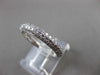 ESTATE 1.25CT DIAMOND 18KT WHITE GOLD 3 ROW PAVE WEDDING ANNIVERSARY RING #23366