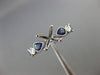 ESTATE .96CT DIAMOND & AAA SAPPHIRE 14K WHITE GOLD 3D SEMI MOUNT ENGAGEMENT RING