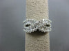 WIDE 1.99CT ROUND & BAGUETTE DIAMOND 18K WHITE GOLD 3D INFINITY ANNIVERSARY RING