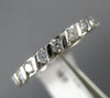 ESTATE .54CT ROUND CUT DIAMOND 14KT WHITE GOLD CHANNEL ANNIVERSARY RING #15438