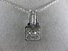 ANTIQUE .45CT DIAMOND 14KT WHITE GOLD 3D SQUARE CLUSTER FILIGREE PENDANT #15024