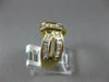 ESTATE WIDE 1.20CT DIAMOND 14K YELLOW GOLD 3D BAGUETTE X INFINITY LOVE KNOT RING