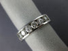 ESTATE LARGE 2.0CT DIAMOND PLATINUM CLASSIC 5mm 6 STONE ROUND CHANNEL MENS RING
