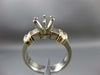 ESTATE 14KT WHITE & YELLOW GOLD 3D 6 PRONG SEMI MOUNT ENGAGEMENT RING #24598