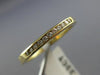ESTATE .22CT DIAMOND 14KT YELLOW GOLD 3D CHANNEL ANNIVERSARY BAND RING #17697