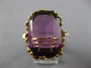 ESTATE EXTRA LARGE 60.20CT DIAMOND & AAA AMETHYST 14KT TWO TONE GOLD 3D FUN RING