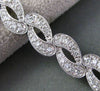 ESTATE WIDE 2.50CT DIAMOND 14KT WHITE GOLD 3D WAVE INFINITY TENNIS BRACELET