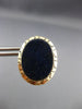 ESTATE LARGE AAA LAPIS 14KT YELLOW GOLD 3D HANDCRAFTED CLIP ON EARRINGS #26366