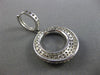 ESTATE LARGE 3.0CT DIAMOND 18KT WHITE GOLD HUGGIE CIRCULAR PAVE HANGING EARRINGS