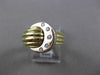 ESTATE .12CT DIAMOND 14KT WHITE & YELLOW GOLD 5 STONE ETOILE BELT RING #18701