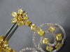 ESTATE LARGE 6.48CT WHITE & FANCY YELLOW DIAMOND 18KT TWO TONE GOLD 3D EARRINGS