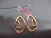 ESTATE LARGE 1.0CT DIAMOND 18KT WHITE & ROSE GOLD LOVE KNOT PEAR SHAPE EARRING