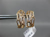 ESTATE .18CT ROUND DIAMOND 14KT ROSE GOLD 3D CLASSIC BAMBOO CLIP ON EARRINGS