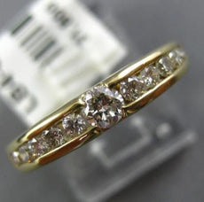 ESTATE .50CT DIAMOND 14KT YELLOW GOLD 3D ETOILE CHANNEL PROMISE ENGAGEMENT RING
