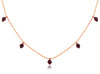 ESTATE .65CT AAA RUBY 14KT ROSE GOLD 3D CLASSIC BY THE YARD LOVE NECKLACE