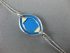 ESTATE .20CT DIAMOND AAA TURQUOISE & MOTHER OF PEARL 18KT WHITE GOLD 3D BRACELET