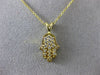 ESTATE .22CT DIAMOND 14KT YELLOW GOLD CHAMSA HAND OF GOD FLOATING PENDANT #24835