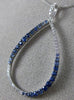 ESTATE .79CT DIAMOND & AAA SAPPHIRE 14KT WHITE GOLD PEAR SHAPE TEAR DROP PENDANT