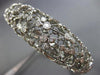 ESTATE LARGE 4.50CT DIAMOND 14KT WHITE GOLD 3D WEB ETOILE BEZEL BANGLE BRACELET