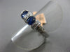 ESTATE 2.21CT DIAMOND & SAPPHIRE 14K WHITE GOLD 3 STONE PAST PRESENT FUTURE RING