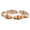 ESTATE .46CT ROUND DIAMOND 18K ROSE GOLD 3D CLASSIC TEAR DROP STACKABLE FUN RING
