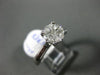 ESTATE LARGE .58CT MULTI CUT DIAMOND 14K WHITE GOLD 3D INVISIBLE ENGAGEMENT RING