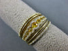 ESTATE WIDE .88CT DIAMOND & AAA YELLOW SAPPHIRE 14K YELLOW GOLD ANNIVERSARY RING