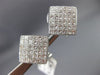 ESTATE LARGE 2.16CT DIAMOND 14KT WHITE GOLD 3D INVISIBLE CLIP ON EARRING #15771