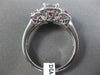 ESTATE WIDE 1.68CT DIAMOND & AAA PINK SAPPHIRE 14K WHITE GOLD 3D ENGAGEMENT RING