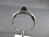 ESTATE 1.02CT WHITE & BLACK DIAMOND 14KT WHITE GOLD 3D HEART LOVE PROMISE RING