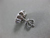 ESTATE 1CT DIAMOND 14K WHITE GOLD CLASSIC MARQUISE CLUSTER FLOWER STUD EARRINGS