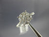 ESTATE LARGE .96CT DIAMOND 14K WHITE GOLD SOLITAIRE CLUSTER HALO ENGAGEMENT RING