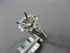 ESTATE .65CT DIAMOND 14KT WHITE GOLD 3D FLOWER HALO SEMI MOUNT ENGAGEMENT RING