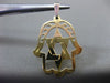 ESTATE LARGE 14KT YELLOW GOLD HANDCRAFTED STAR OF DAVID FLOATING PENDANT #18930