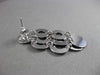 ESTATE 14KT WHITE GOLD CLASSIC 3D MULTI CIRCLE HANGING POST EARRINGS #1641