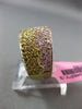 ESTATE WIDE 1.28CT PINK & INTENSE DIAMOND 18K YELLOW & ROSE GOLD 3D WEDDING RING
