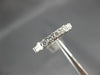 ESTATE .45CT ROUND & BAGUETTE DIAMOND 14KT WHITE GOLD 3D ANNIVERSARY RING #4721