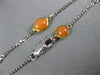 ESTATE LONG 5.66CT DIAMOND & AAA FIRE OPAL 14KT WHITE GOLD BY THE YARD BRACELET