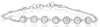 .63CT DIAMOND 14KT WHITE GOLD 3D CLASSIC FLOWER HALO BY THE YARD TENNIS BRACELET