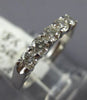 ESTATE .50CT DIAMOND 18KT WHITE GOLD 3D CLASSIC 5 STONE WEDDING ANNIVERSARY RING