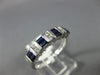 ESTATE .79CT DIAMOND & AAA BAGUETTE SAPPHIRE 14KT WHITE GOLD 3D ANNIVERSARY RING