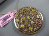 ESTATE LARGE 2.46CT FANCY COLOR DIAMOND 18KT ROSE GOLD CIRCULAR FLOATING PENDANT