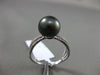 ESTATE LARGE .18CT DIAMOND 14KT WHITE GOLD AAA TAHITIAN PEARL 3D 3 ROW RING